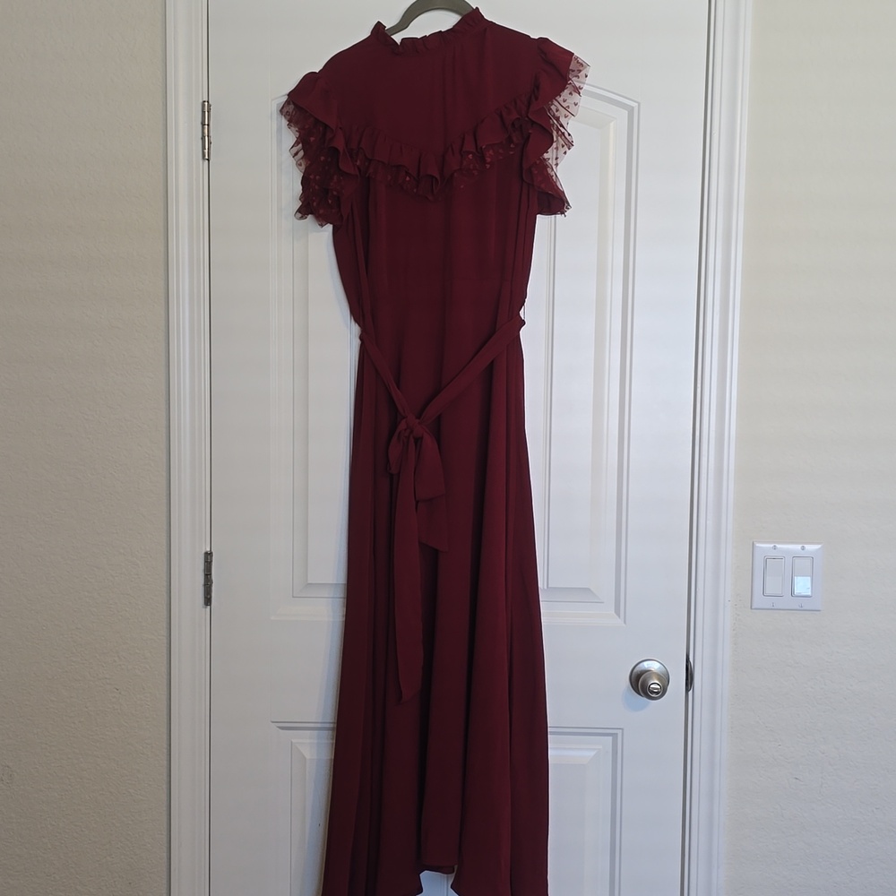 Red Ruffled Dress - LG - Picture 2 of 4